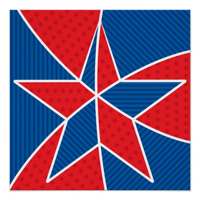 Patriotic American star Poster (Front)