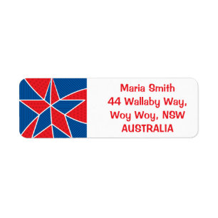 Patriotic American star Return Address Label
