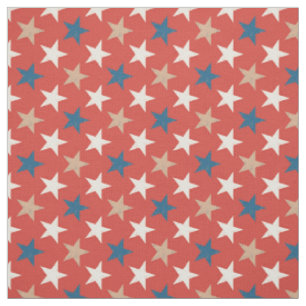 Patriotic American Stars pattern Fabric