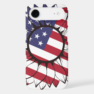 Patriotic American Sunflower