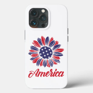 Patriotic American Sunflower  Case-Mate iPhone Cas 13 Pro Case