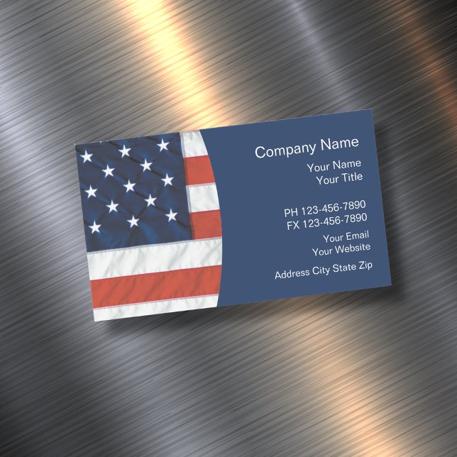 Patriotic American Theme Magnetic Business Card (Creator Uploaded)