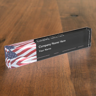 Patriotic American Theme Nameplate