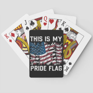 Patriotic American This Is My Pride Flag USA Playing Cards