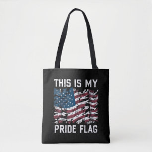 Patriotic American This Is My Pride Flag USA Tote Bag
