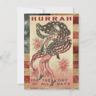 Patriotic American Uncle Sam 4th Of July Holiday Card