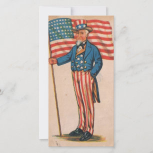 Patriotic American Uncle Sam 4th Of July Holiday Card
