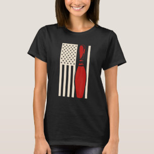 Patriotic American Us Flag Bowling Player Bowling T-Shirt