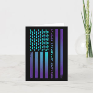 Patriotic American Us Flag Suicide Prevention Awar Card