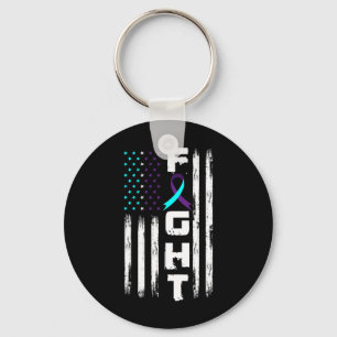 Patriotic American Us Flag Suicide Prevention Awar Key Ring