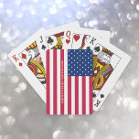 Patriotic American USA Flag Monogrammed Poker Game Playing Cards<br><div class="desc">All American, Star-Spangled Banner, USA flag, red blue and white, stars and stripes, faux gold vintage rustic country style typography / font monogrammed, Bicycle poker playing cards game deck, to show your pride, patriotism, love. Makes a great patriotic gift for for birthday, fathers day, mothers day, christmas, holidays, wedding, 4th...</div>