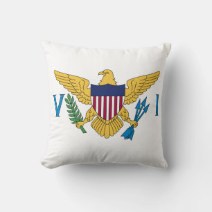Patriotic American Virgin Islands Flag Cushion