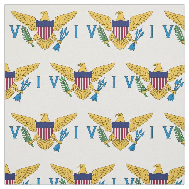 Patriotic American Virgin Islands Flag Fabric (Swatch)