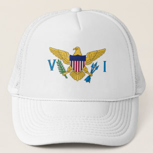 Patriotic American Virgin Islands Flag Trucker Hat