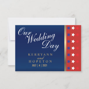 Patriotic American Wedding - RSVP Card