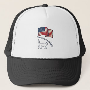 Patriotic American Wirehair Cat Vintage Design_1 Trucker Hat