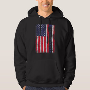 Patriotic American Writer Vintage Usa Flag Merica Hoodie