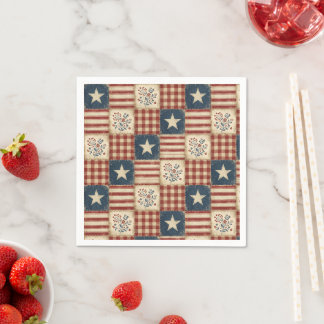 Patriotic Americana 4th of July Memorial Day Napkin
