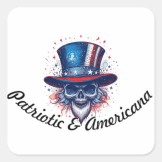 Patriotic & Americana Square Sticker