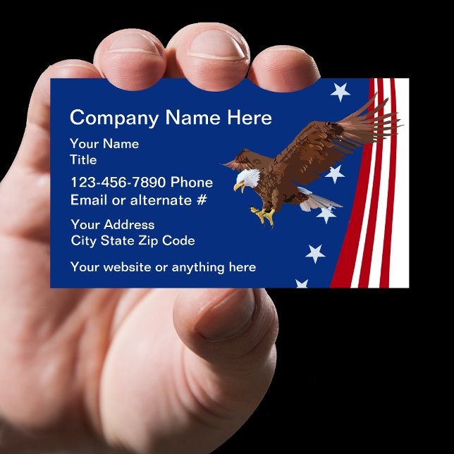 Patriotic Americana Theme Eagle Business Card (Creator Uploaded)