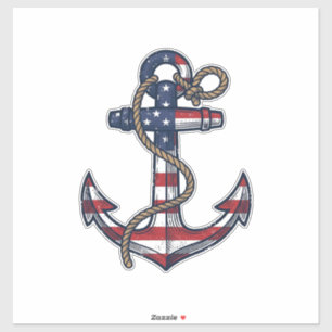 Patriotic Anchor Vintage Vector Design_1