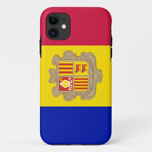 Patriotic Andorra Flag Case-Mate iPhone Case (Back)