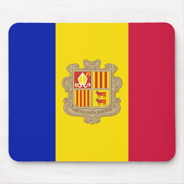Patriotic Andorra Flag Mouse Pad (Front)