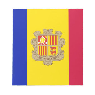 Patriotic Andorra Flag Notepad