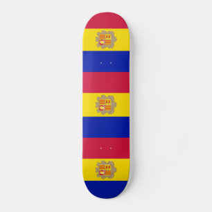 Patriotic Andorra Flag Skateboard
