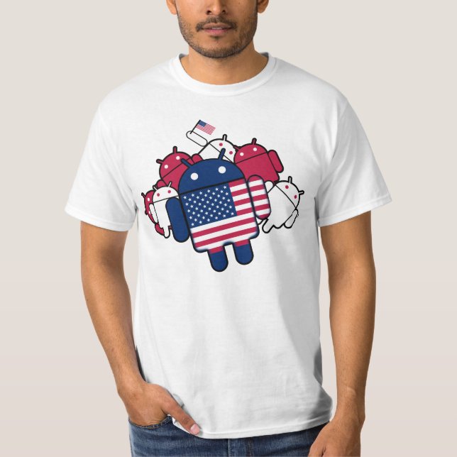 Patriotic Android T-Shirt (Front)