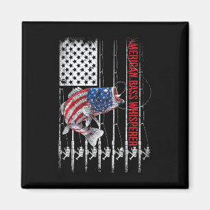 Patriotic Anglers American B Pro Whisperer Fisherm Magnet