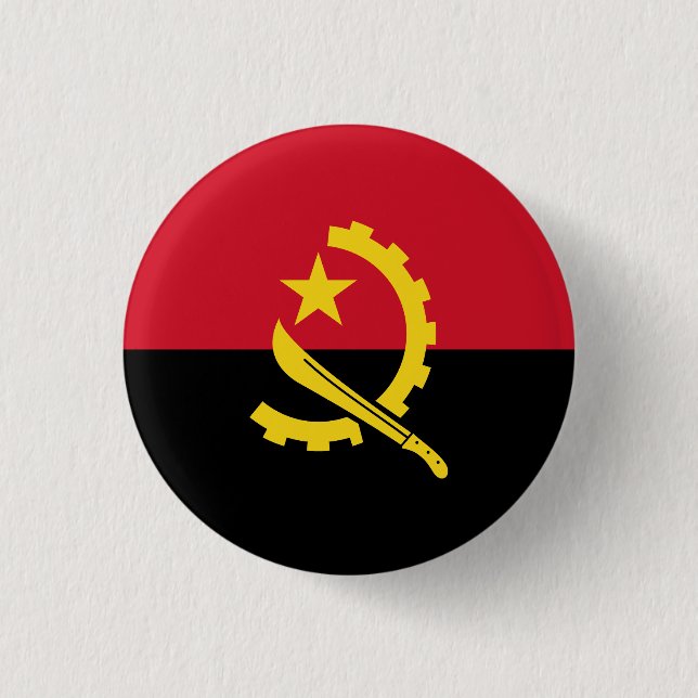 Patriotic Angolan Flag 3 Cm Round Badge (Front)