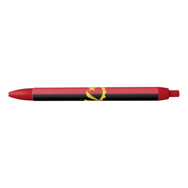 Patriotic Angolan Flag Blue Ink Pen (Front)