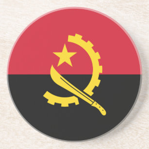 Patriotic Angolan Flag Coaster