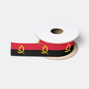 Patriotic Angolan Flag Satin Ribbon