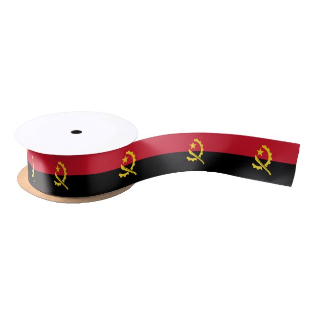 Patriotic Angolan Flag Satin Ribbon (Spool)