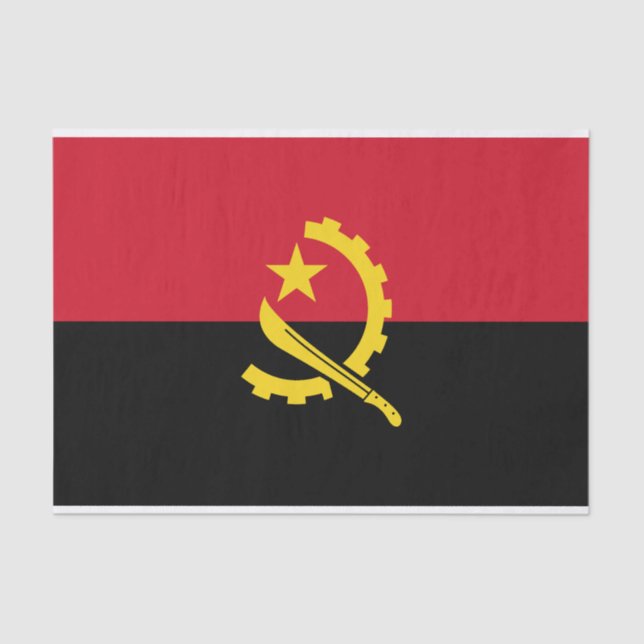 Patriotic Angolan Flag Tissue Paper (Front)