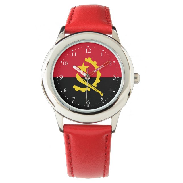 Patriotic Angolan Flag Watch (Front)