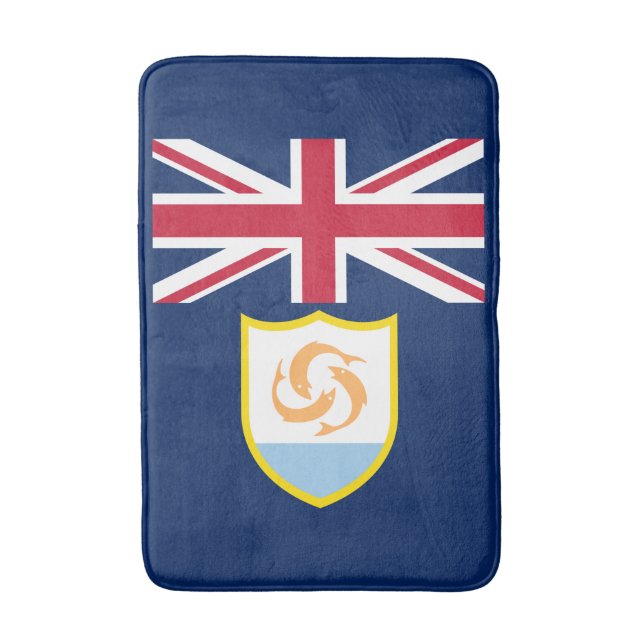 Patriotic Anguilla Flag Bath Mat (Front Vertical)