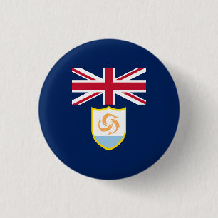 Patriotic Anguilla Flag Button