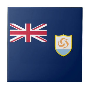 Patriotic Anguilla Flag Ceramic Tile