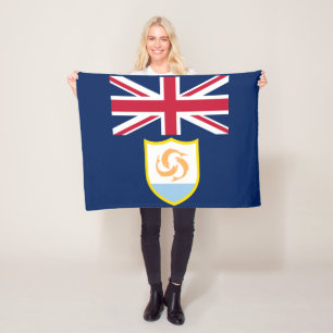 Patriotic Anguilla Flag Fleece Blanket
