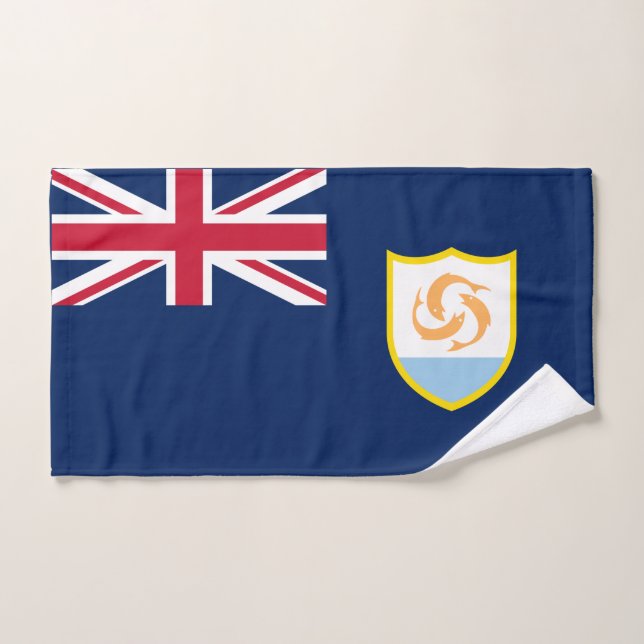 Patriotic Anguilla Flag Hand Towel (Hand Towel)