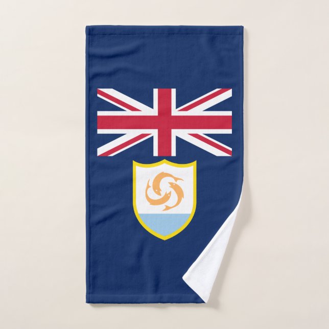 Patriotic Anguilla Flag Hand Towel (Hand Towel)