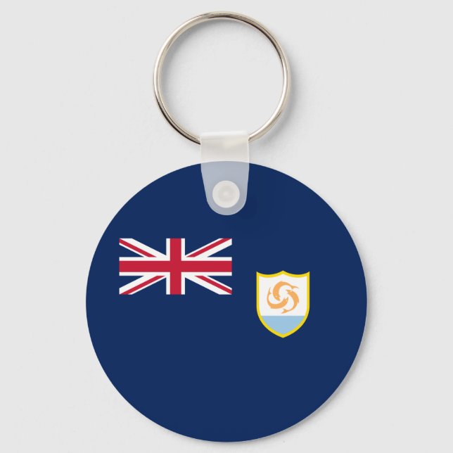 Patriotic Anguilla Flag Key Ring (Front)