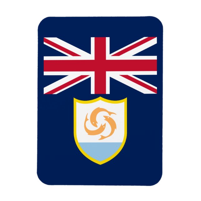 Patriotic Anguilla Flag Magnet (Vertical)