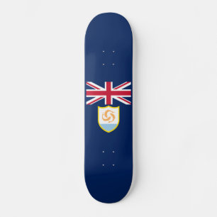 Patriotic Anguilla Flag Skateboard