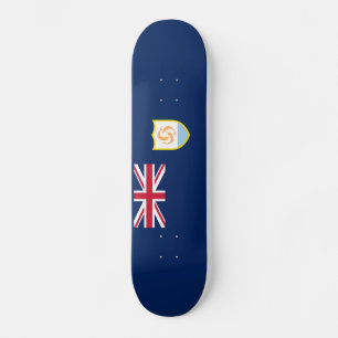 Patriotic Anguilla Flag Skateboard