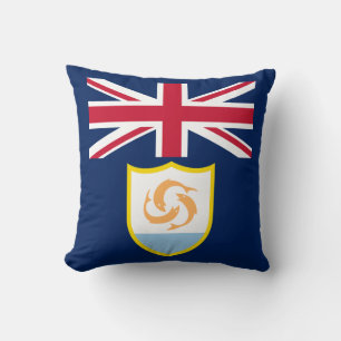 Patriotic Anguilla Flag Throw Pillow