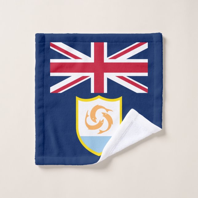 Patriotic Anguilla Flag Wash Cloth (Wash Cloth)